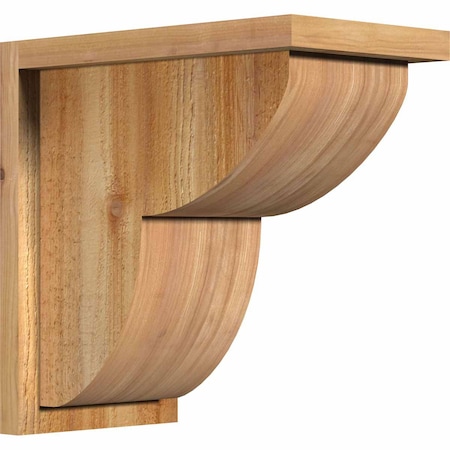 Ekena Millwork Crestline Rough Sawn Corbel w/Backplate, Western Red Cedar, 8"W x 14"D x 14"H COR08X14X14CRE01RWR